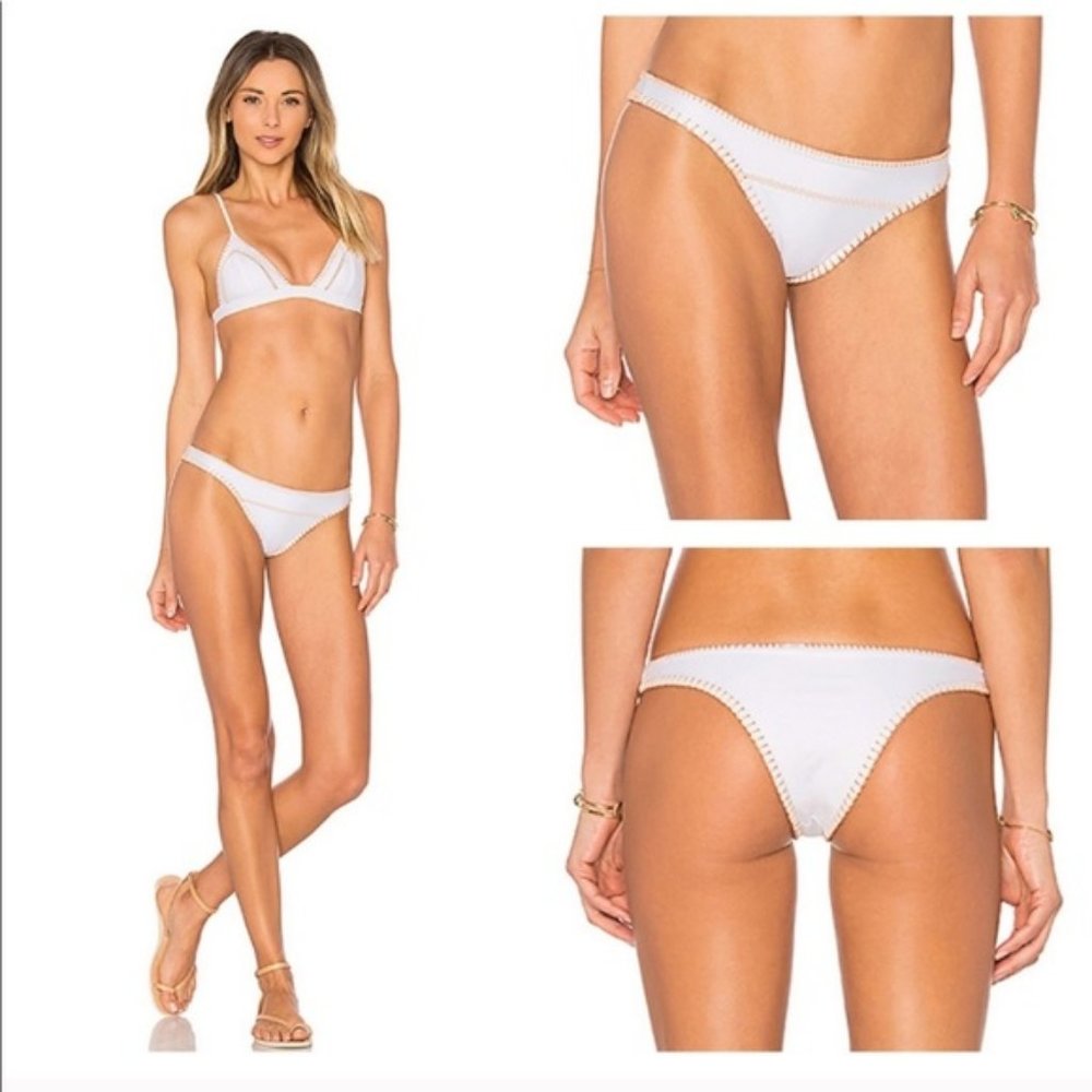 NWT! Ellejay White Crochet Swimsuit Bikini Set